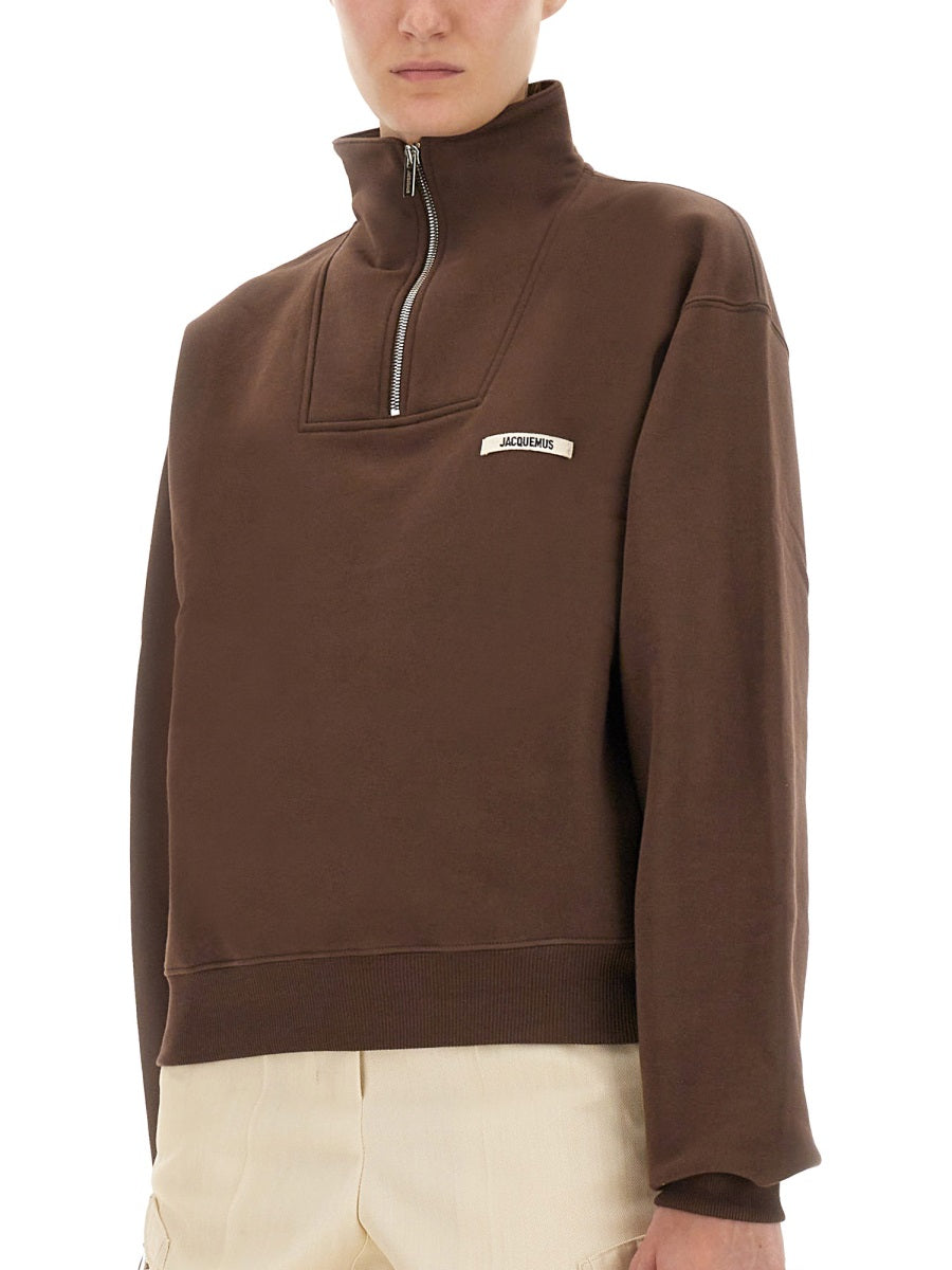 GROSGRAIN SWEATSHIRT WITH TURTLENECK