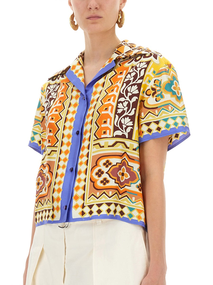 PRINTED SILK SHIRT