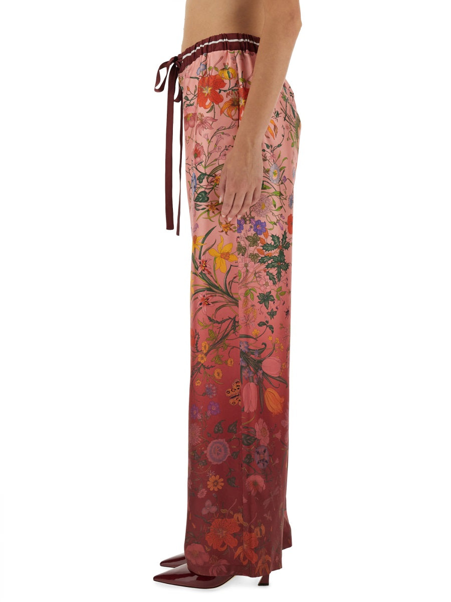 PRINTED SILK PANTS