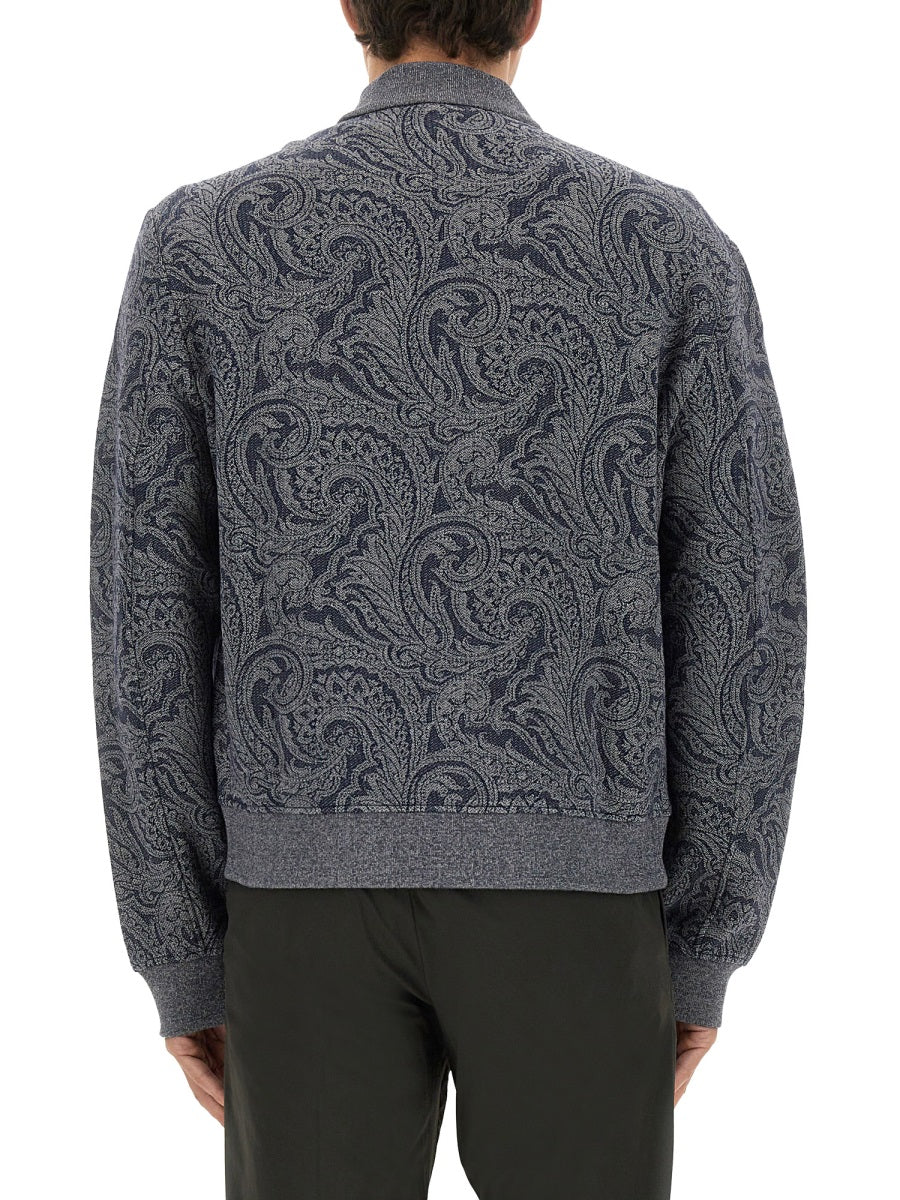 JACQUARD BOMBER JACKET WITH LOGO