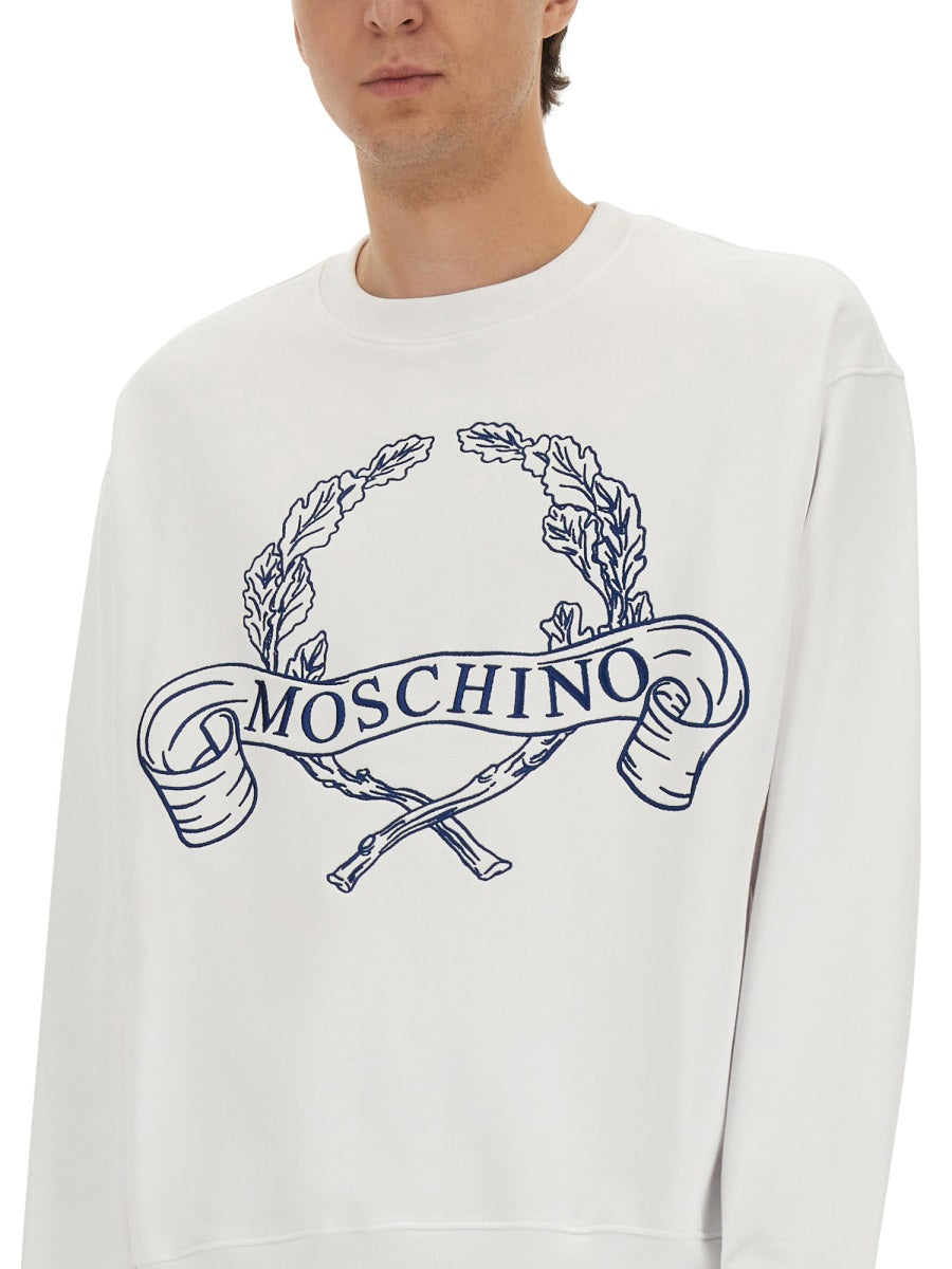 SWEATSHIRT WITH LAUREL CROWN LOGO EMBROIDERY