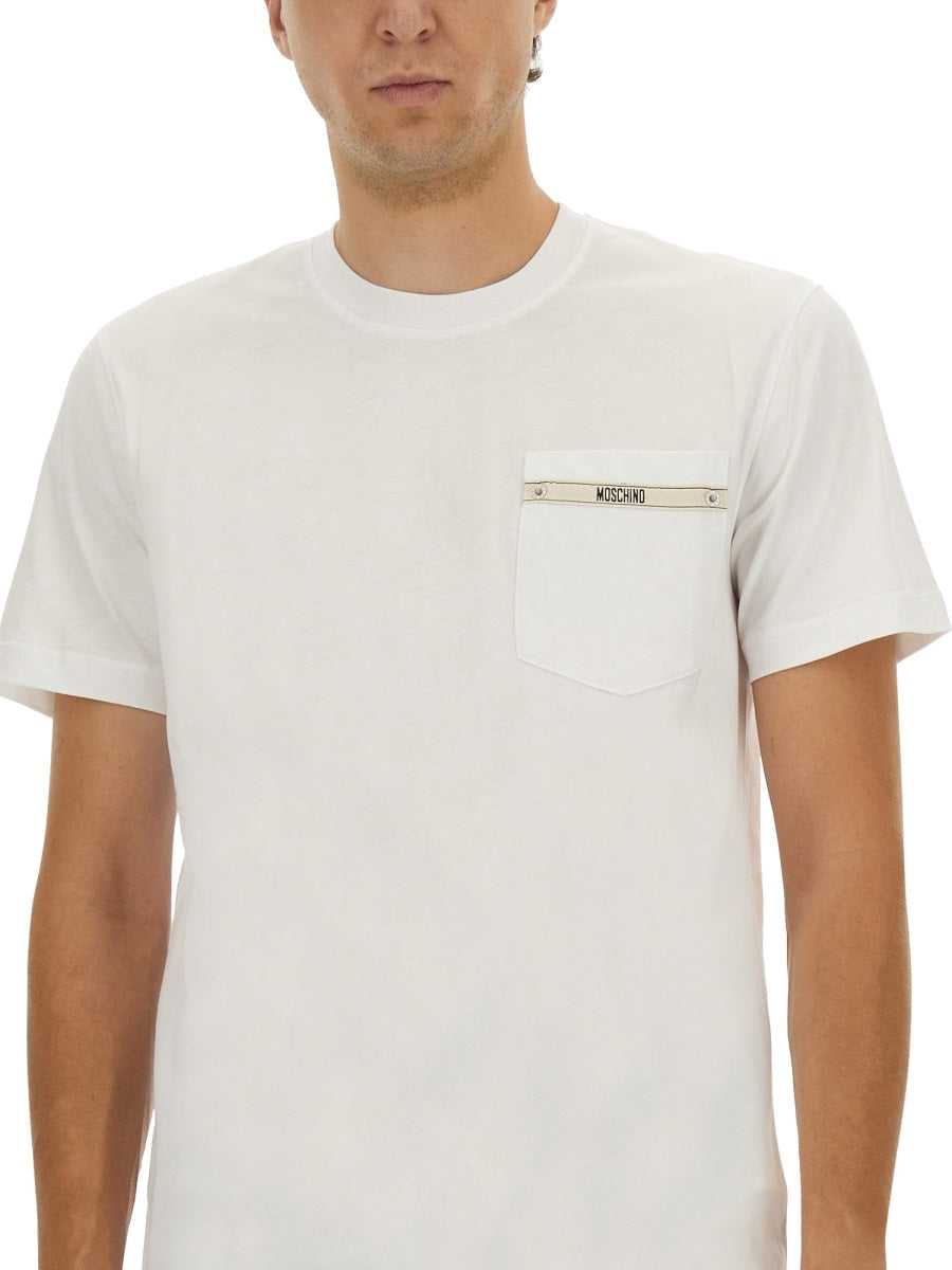 T-SHIRT WITH LOGO RIBBON