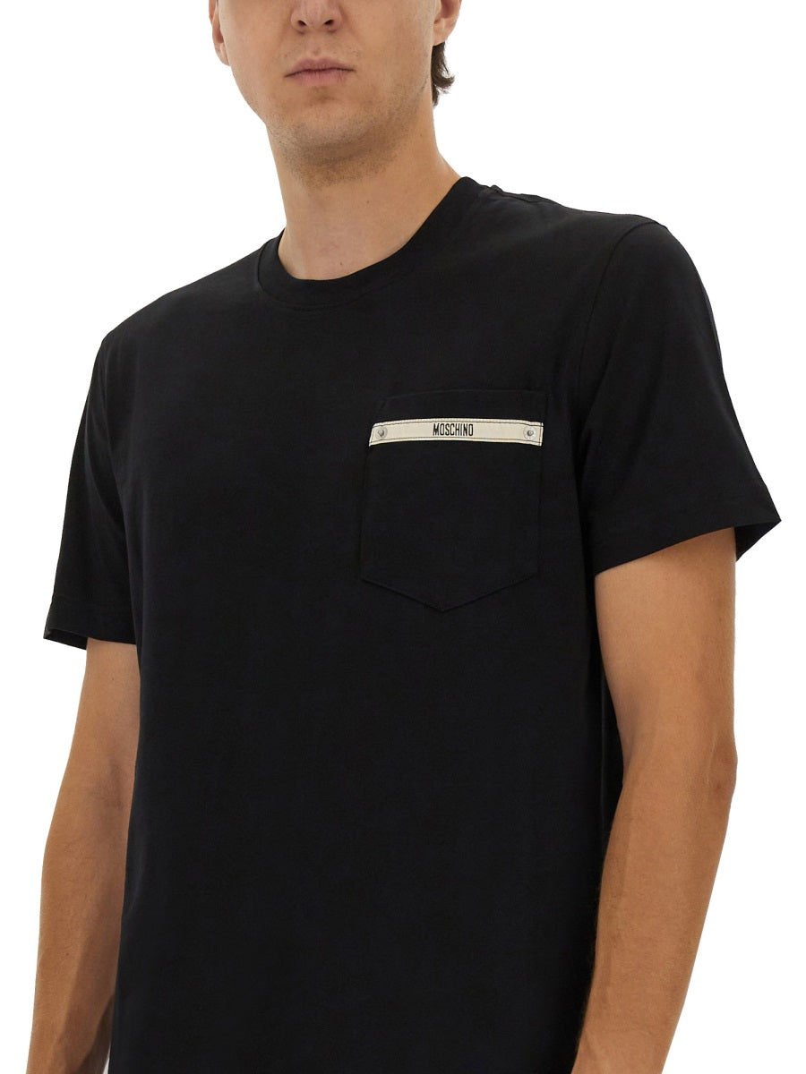 T-SHIRT WITH LOGO RIBBON