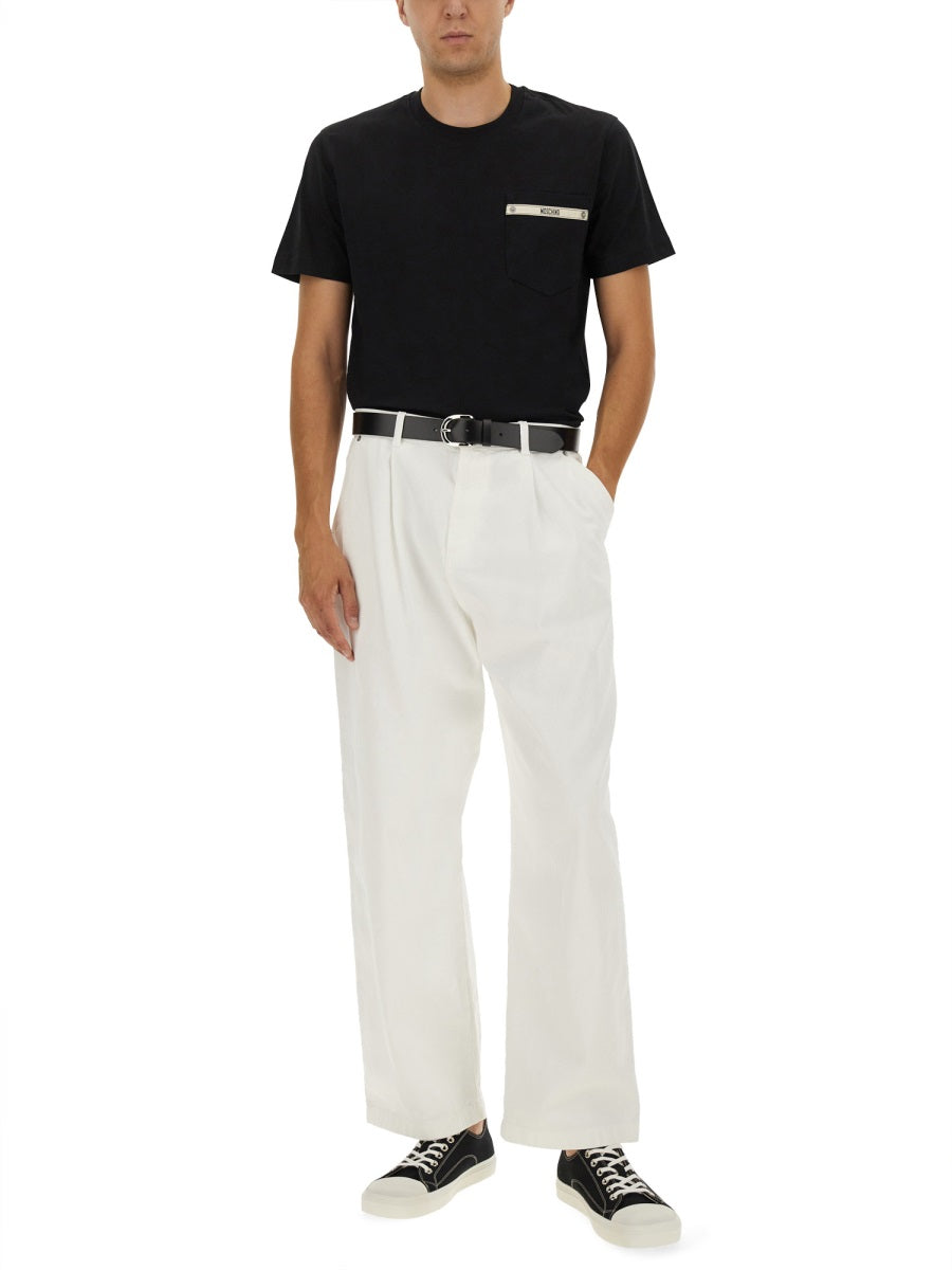 T-SHIRT WITH LOGO RIBBON