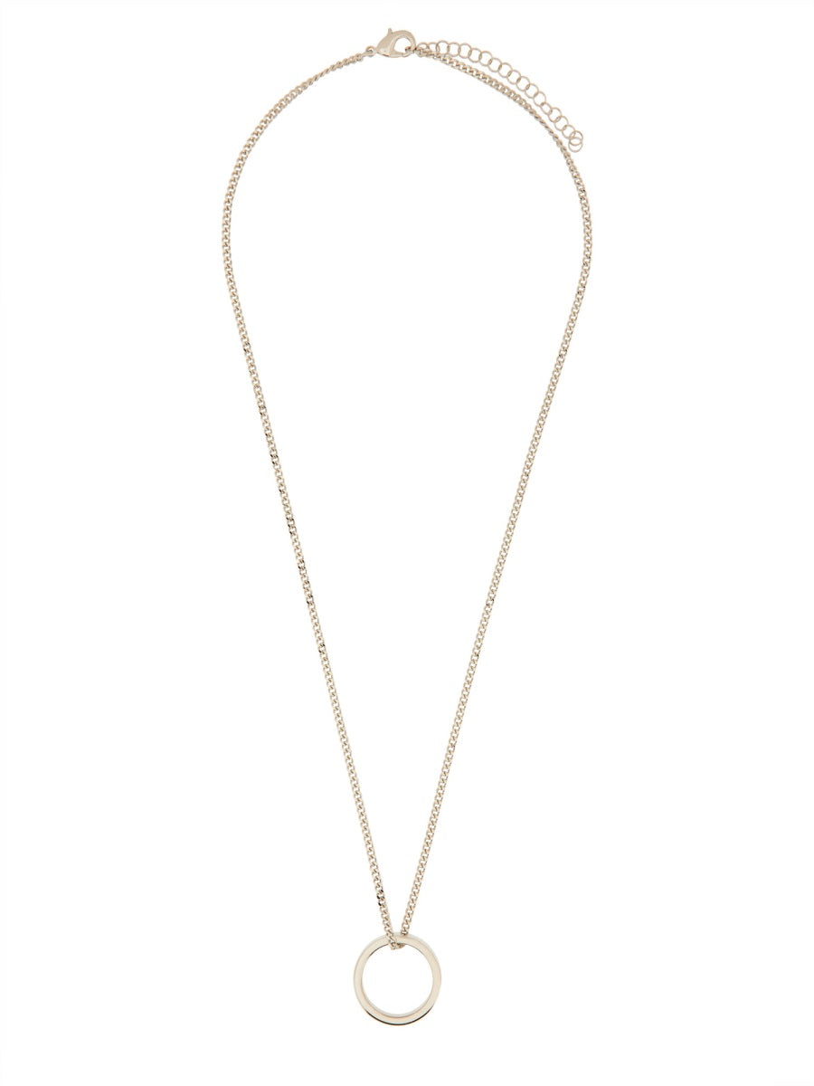 MINIMAL LOGO RING NECKLACE