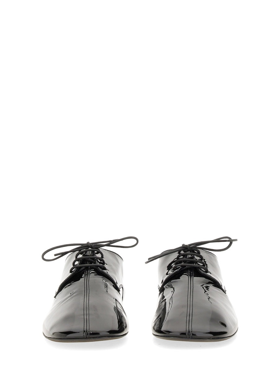SHINY LEATHER LACE-UP SHOE