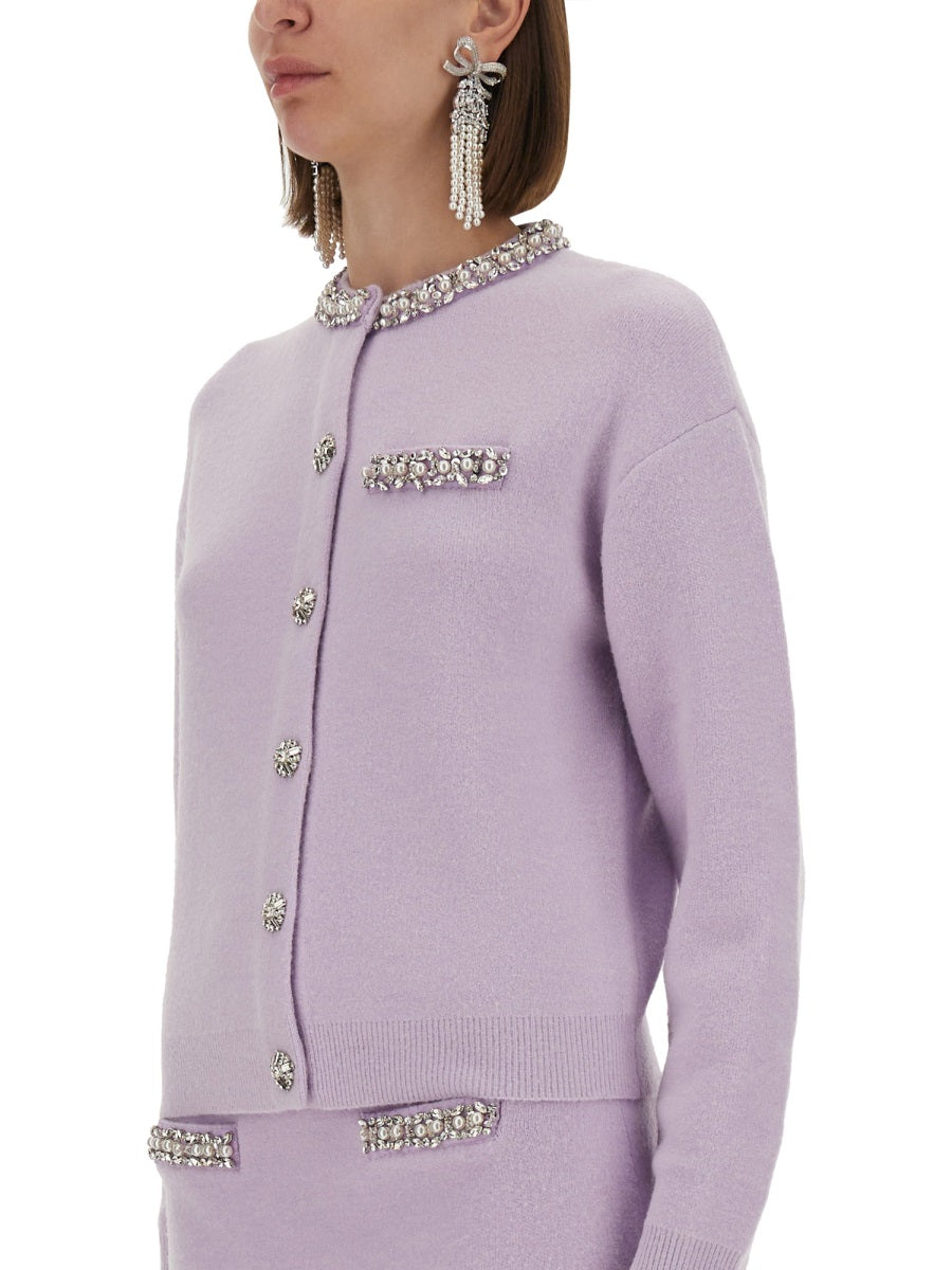 KNITTED CARDIGAN WITH CRYSTALS