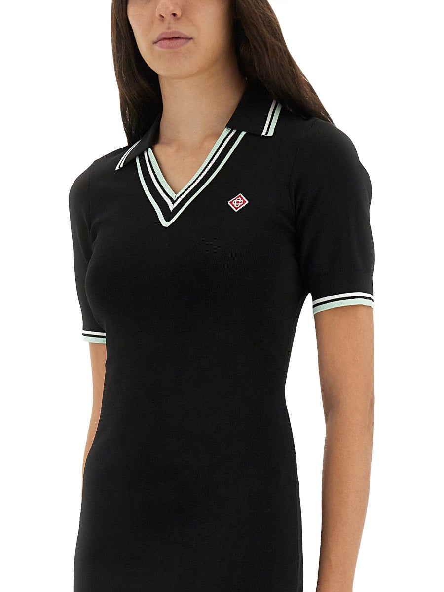VISCOSE POLO SHIRT DRESS
