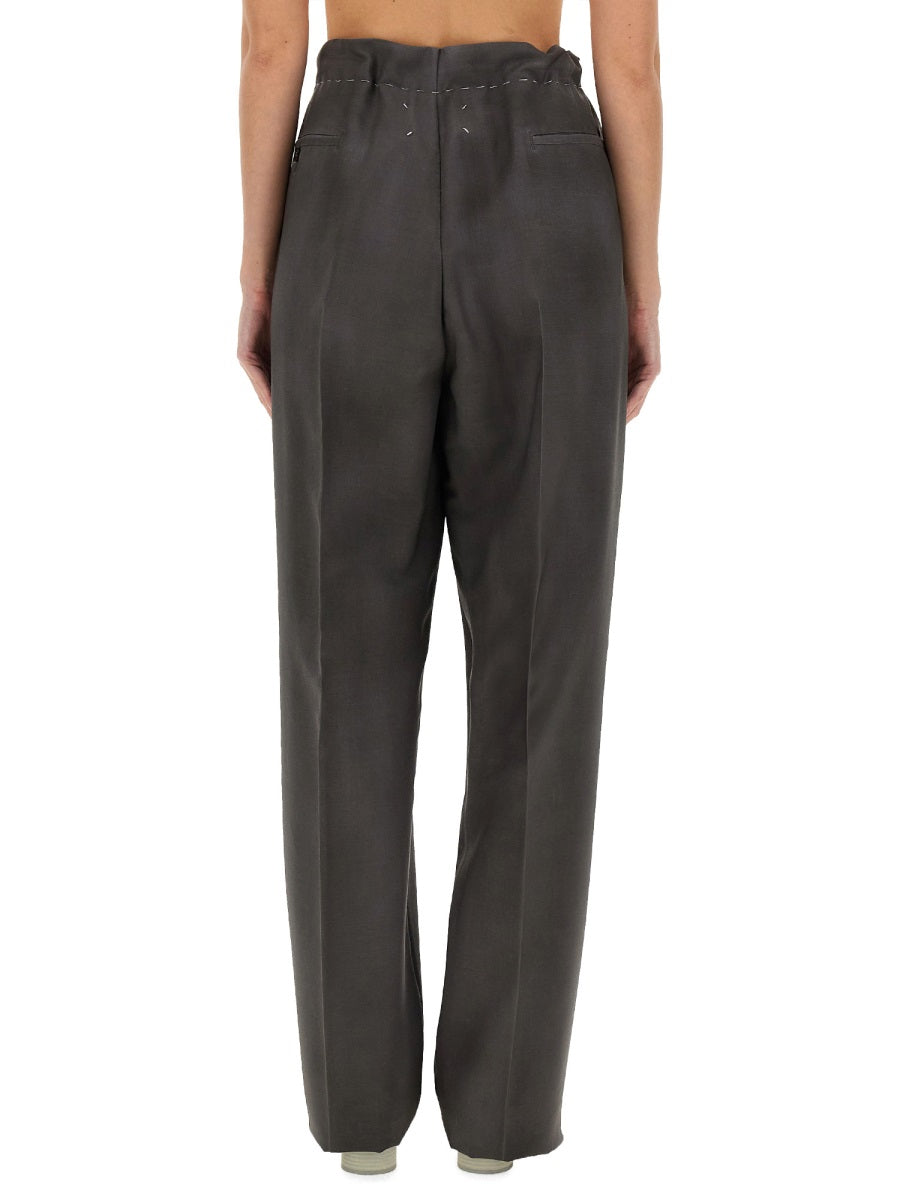 WOOL AND MOHAIR PANTS