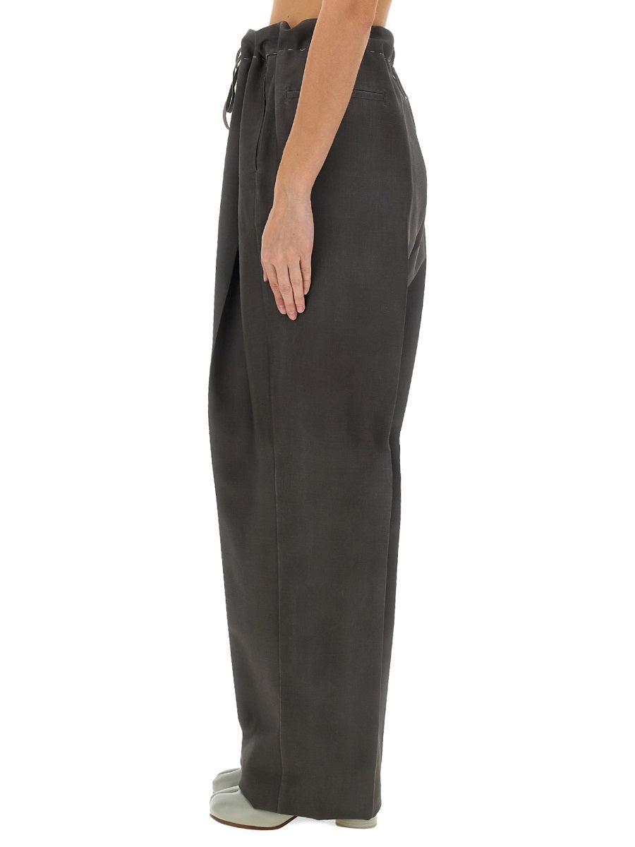 WOOL AND MOHAIR PANTS