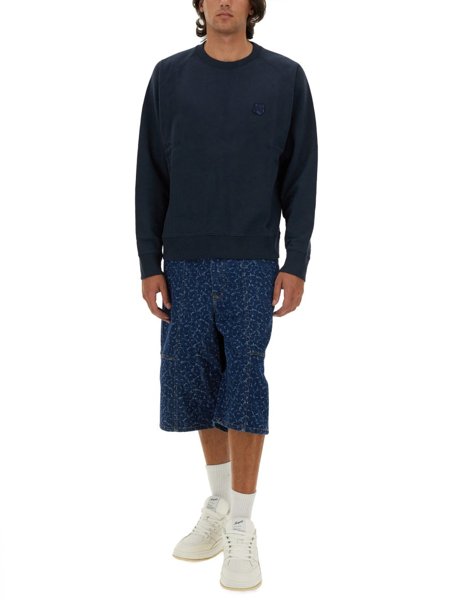SWEATSHIRT WITH FOX HEAD PATCH