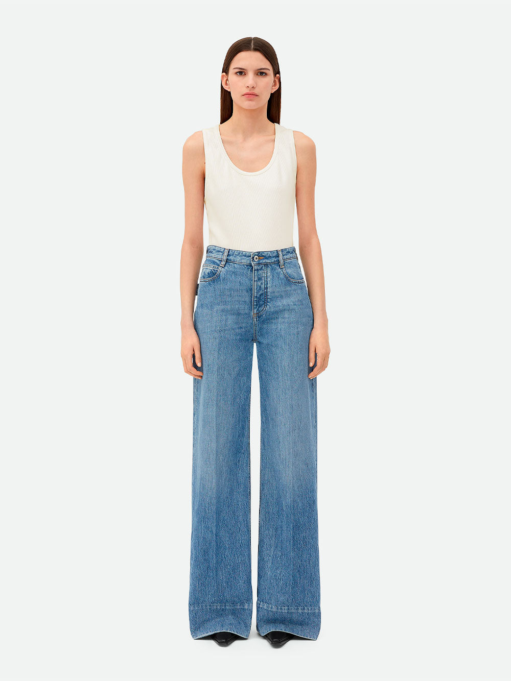 JEANS VINTAGE INDIGO GAMBA AMPIA