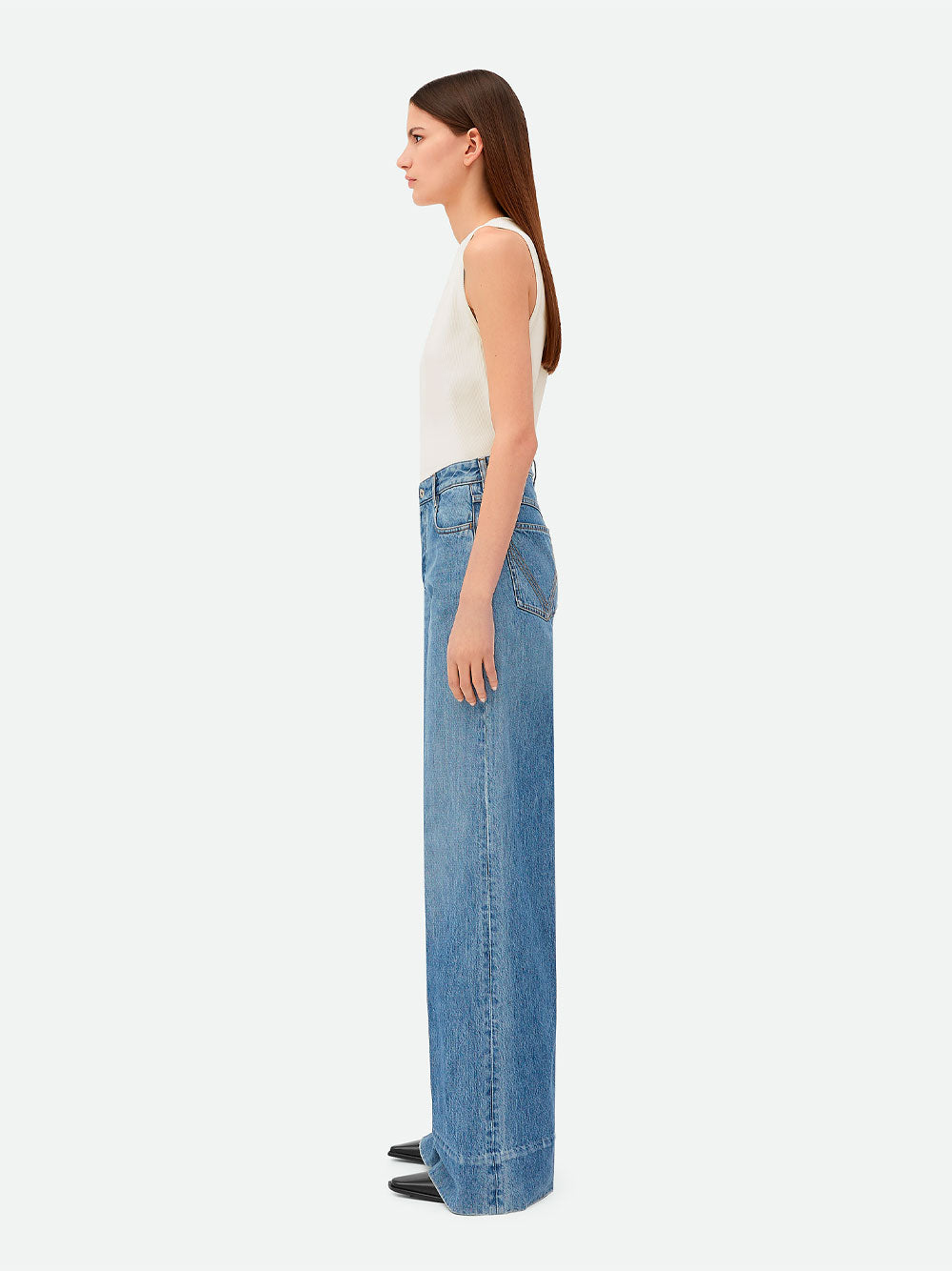 JEANS VINTAGE INDIGO GAMBA AMPIA