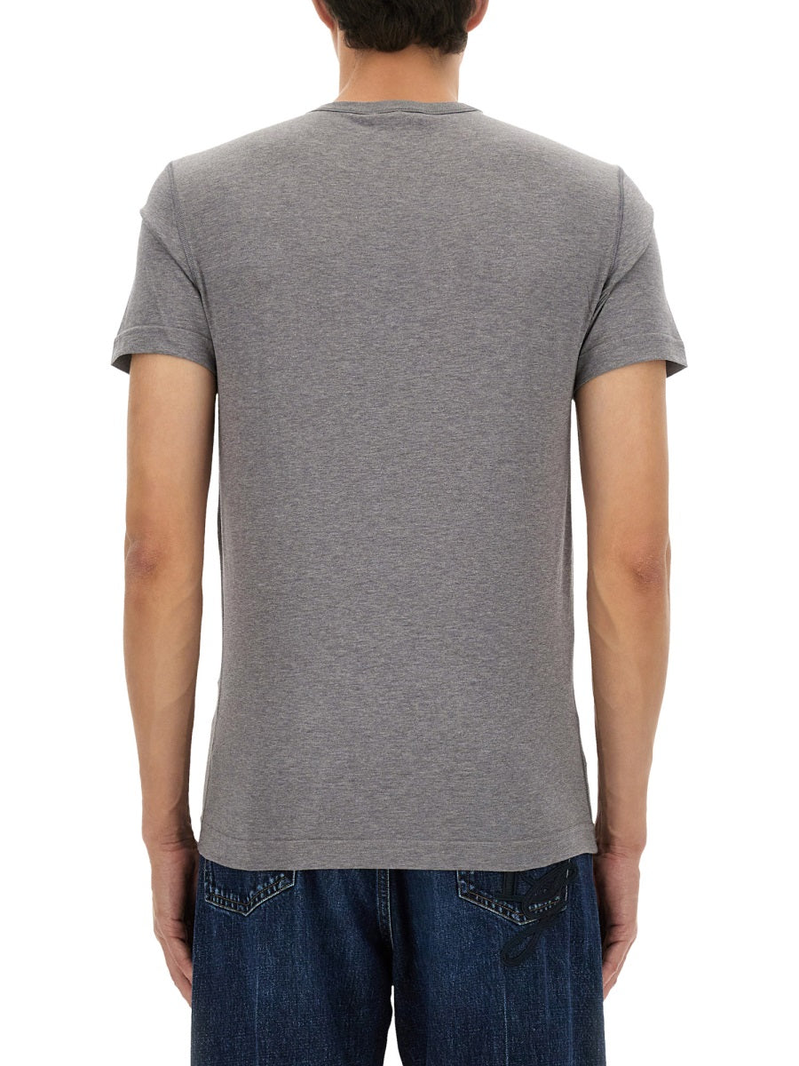 COTTON T-SHIRT WITH LOGO PLAQUE