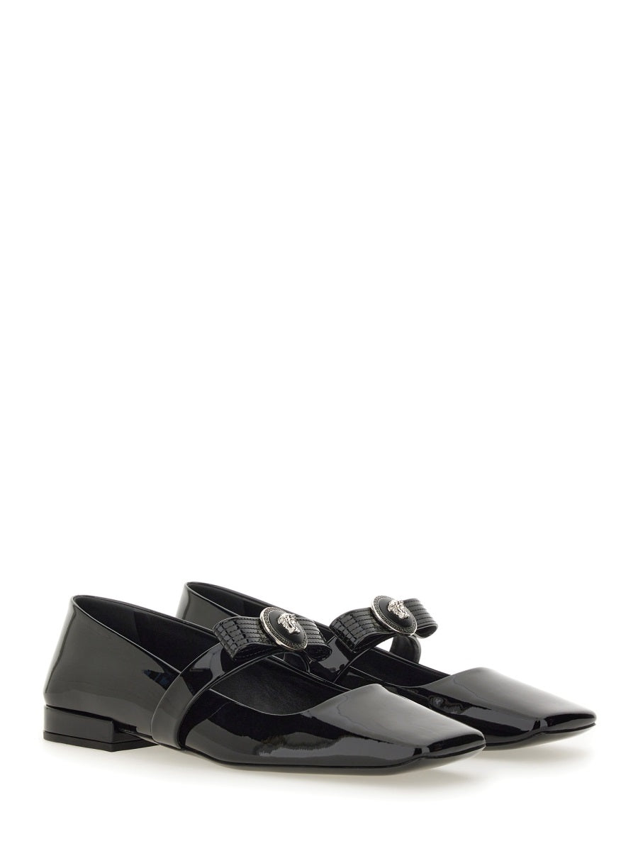 PATENT LEATHER BALLERINA "GIANNI RIBBON"