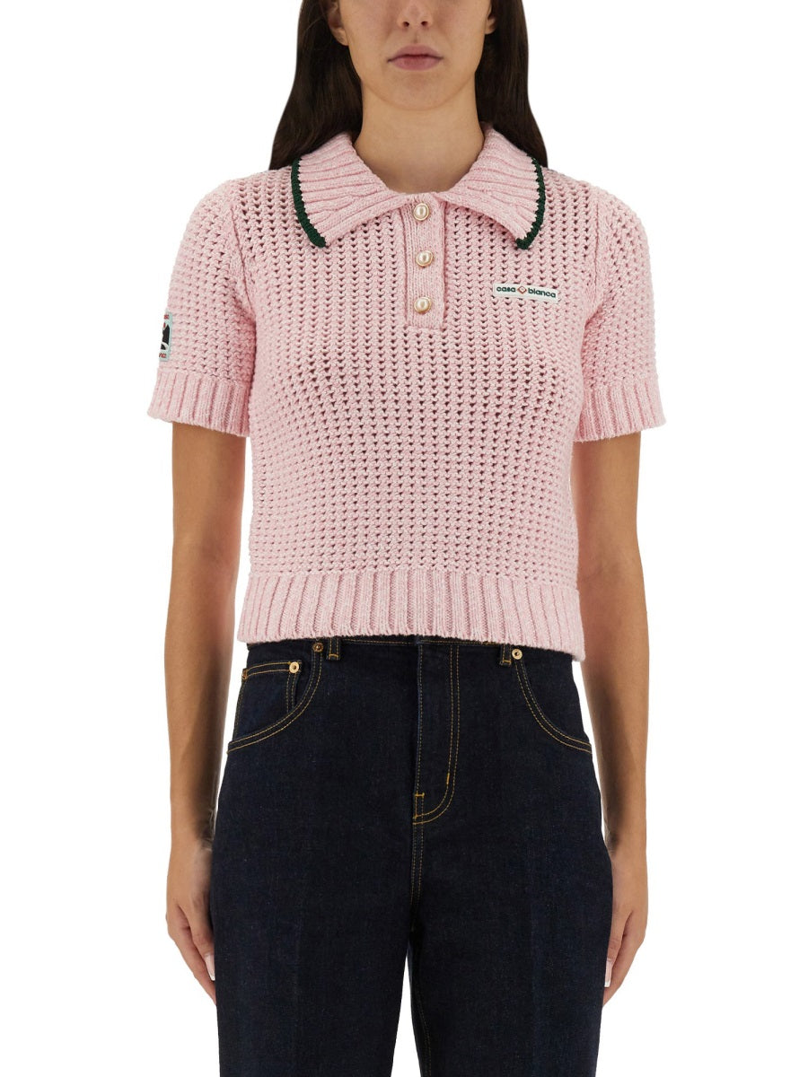 COTTON MOULINÉ POLO SHIRT