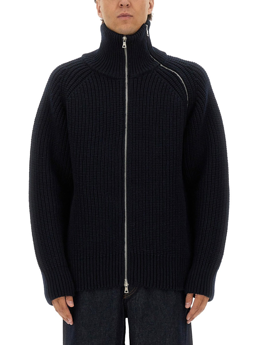 ZIPPERED WOOL SWEATER