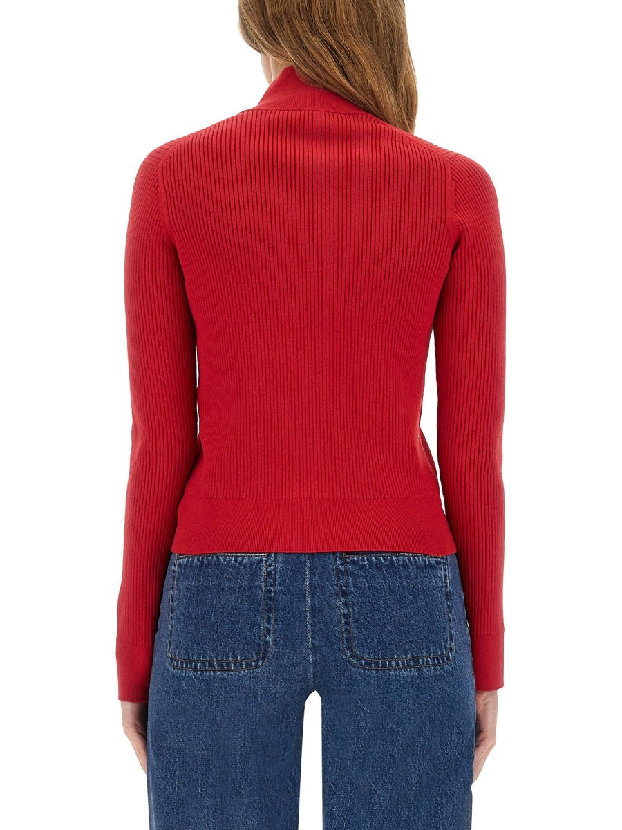 FITTED CARDIGAN WITH ZIPPER
