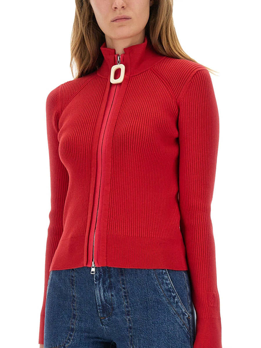 FITTED CARDIGAN WITH ZIPPER