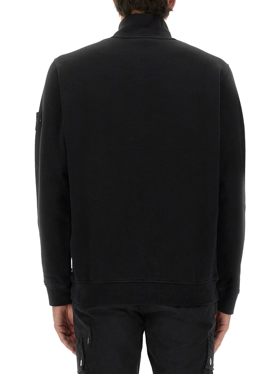 ZIPPERED SWEATSHIRT WITH LOGO