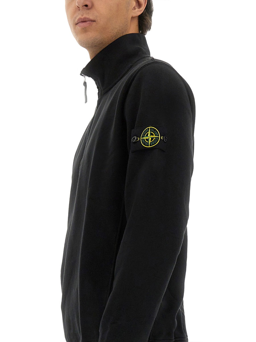 ZIPPERED SWEATSHIRT WITH LOGO