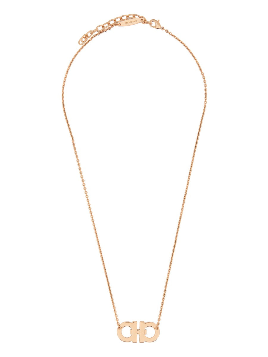 NECKLACE WITH "GANCINI" PENDANT AND CRYSTALS