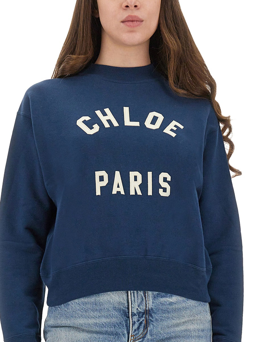COTTON FLEECE LOGO PULLOVER