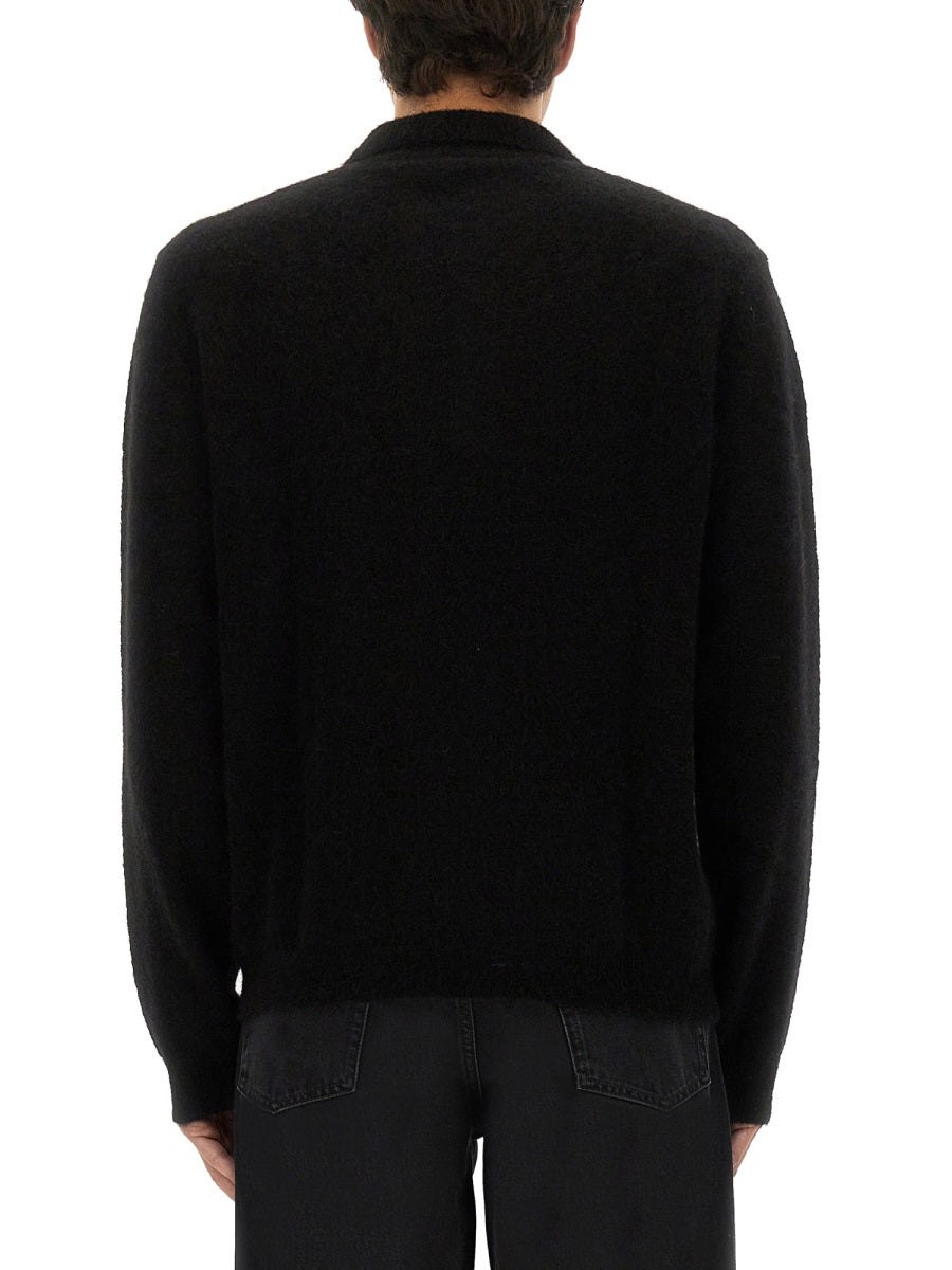 WOOL SWEATER WITH POLO COLLAR