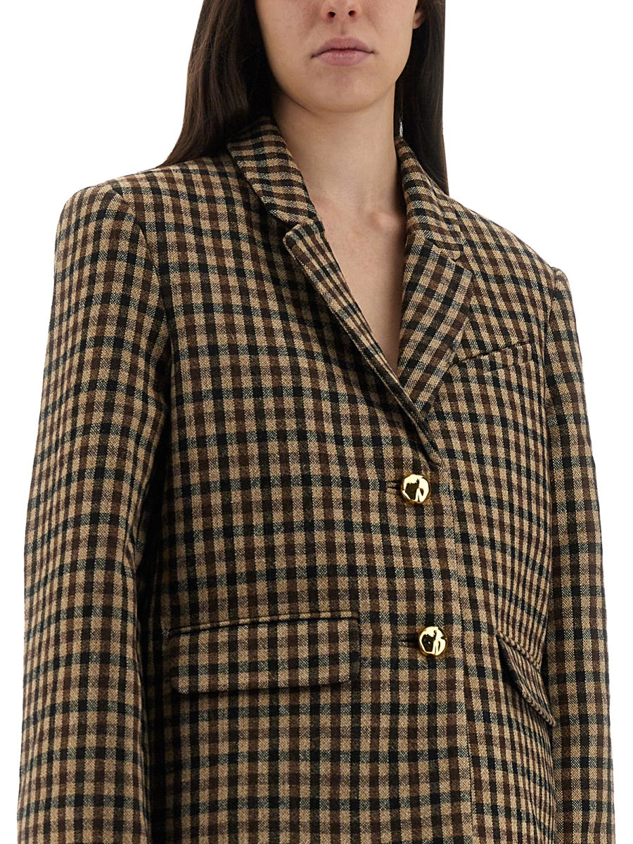 CHECKED WOOL BLAZER
