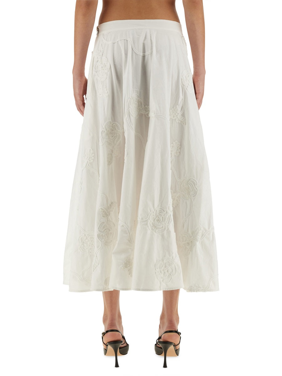 FLORAL MIDI SKIRT