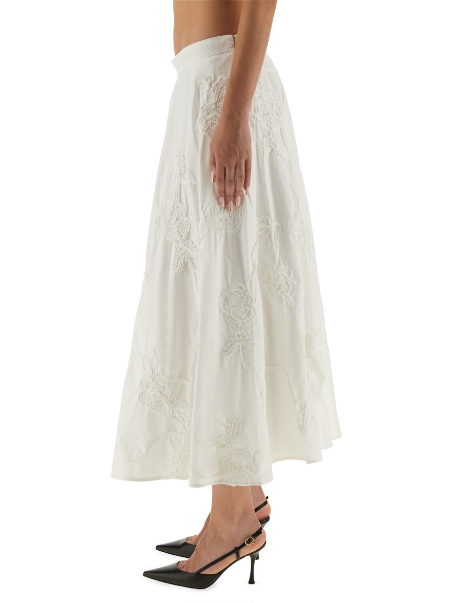 FLORAL MIDI SKIRT