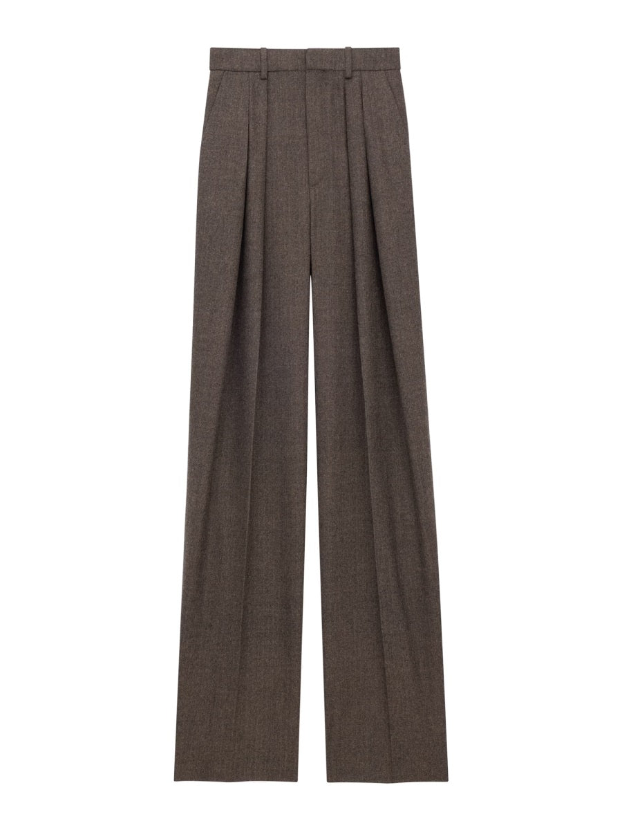 WOOL WIDE LEG PANTS