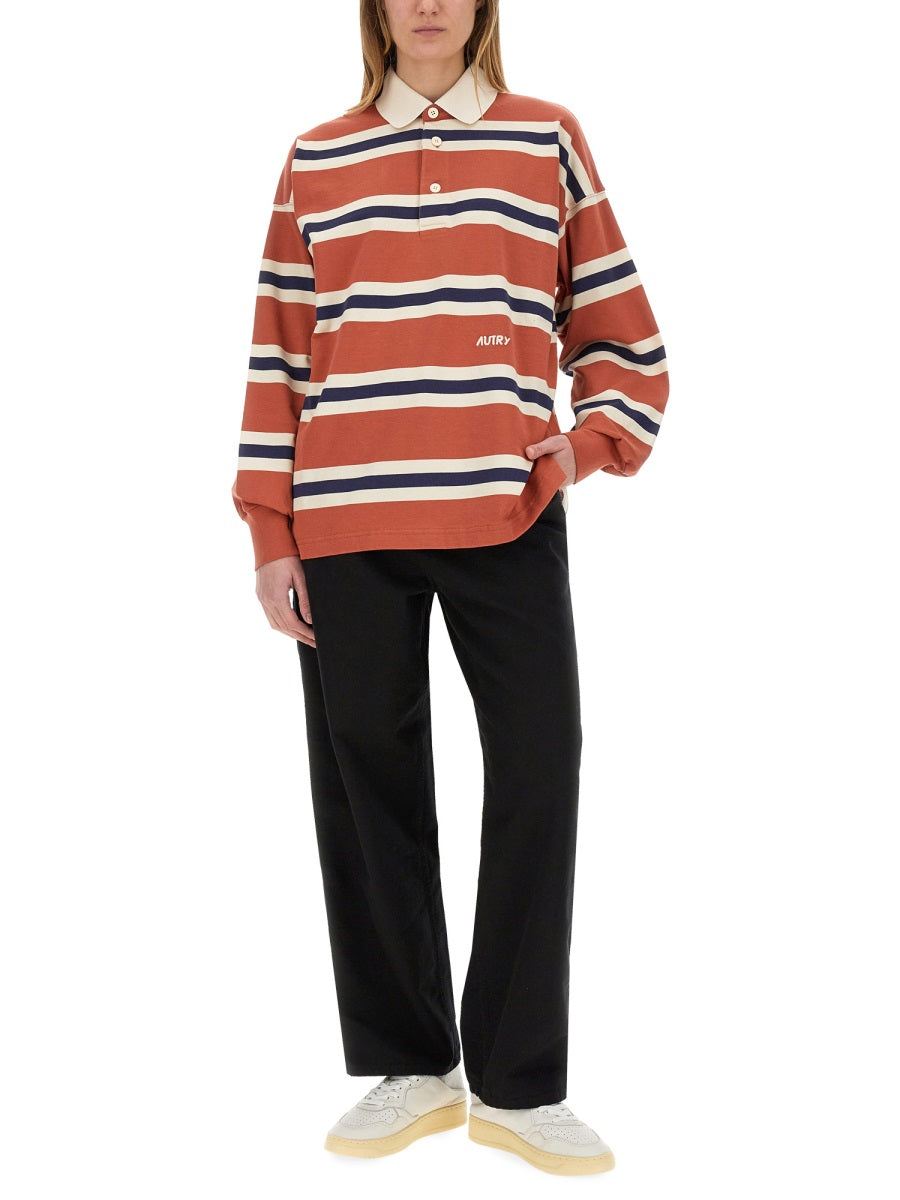 STRIPED RUGBY POLO SHIRT