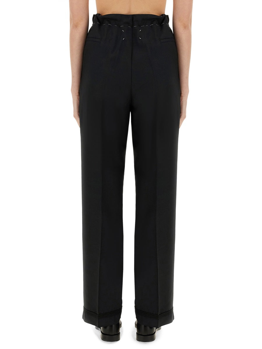 WOOL AND MOHAIR PANTS