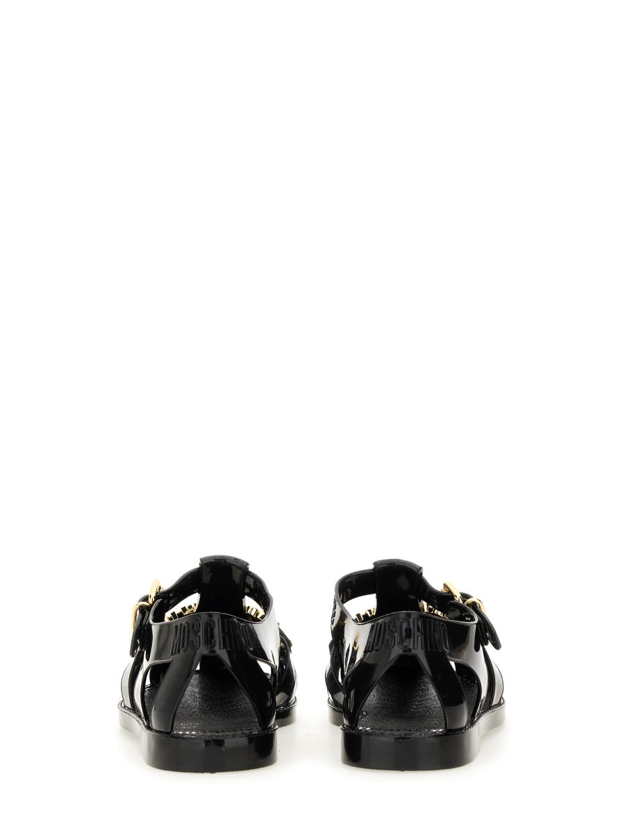 "JELLY" SANDAL WITH LETTERING LOGO