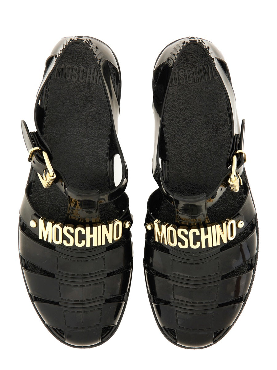 "JELLY" SANDAL WITH LETTERING LOGO