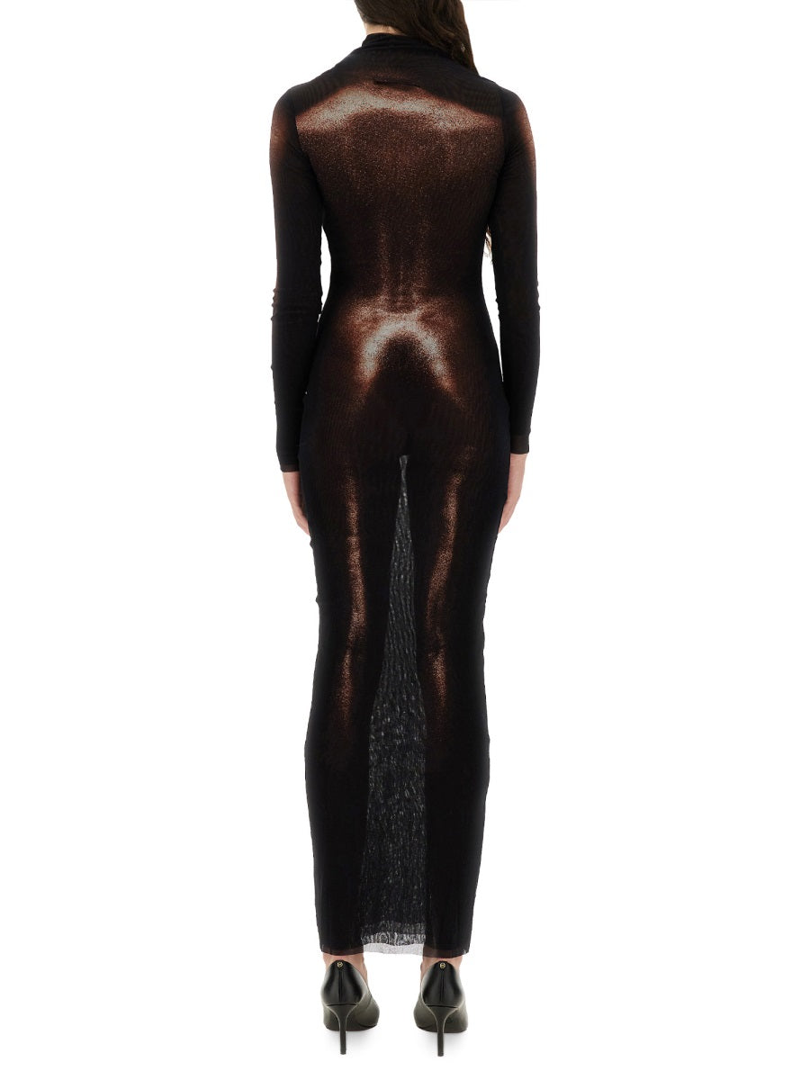 "BODY DUST" PRINT DRESS