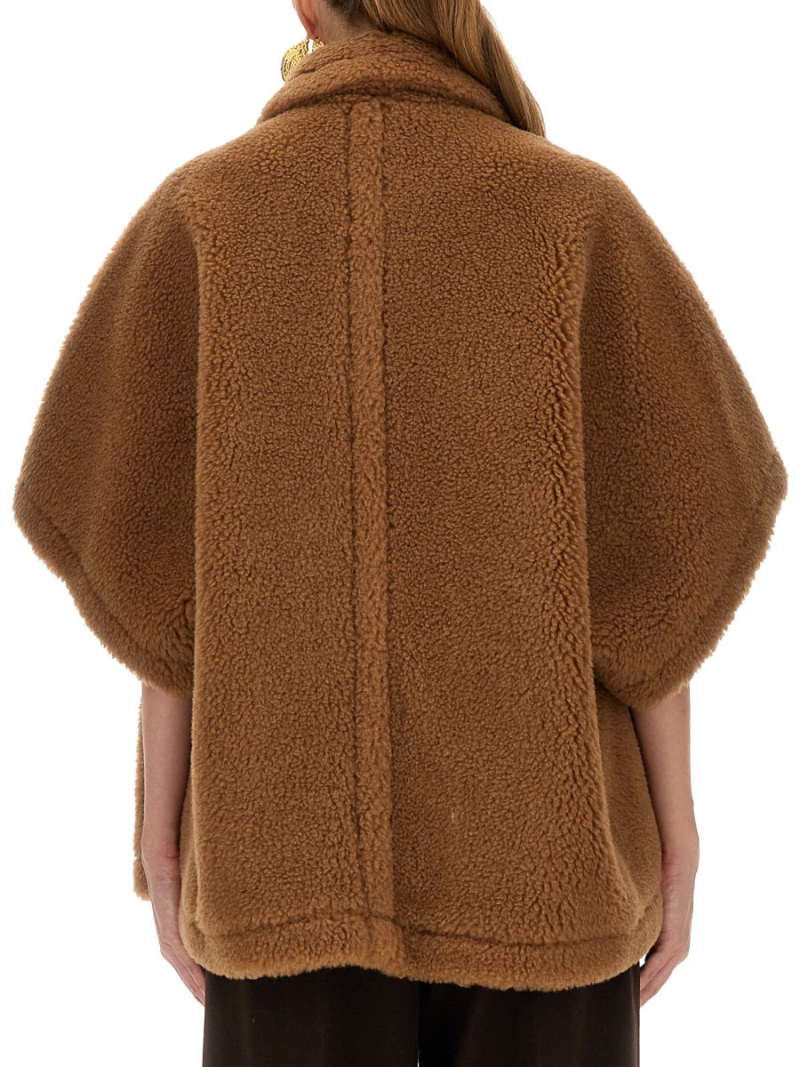 TEDDY FABRIC CAPE JACKET