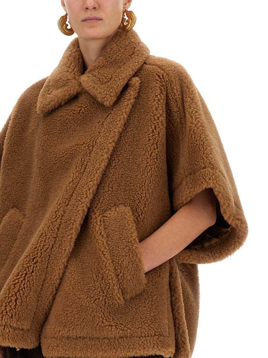 TEDDY FABRIC CAPE JACKET