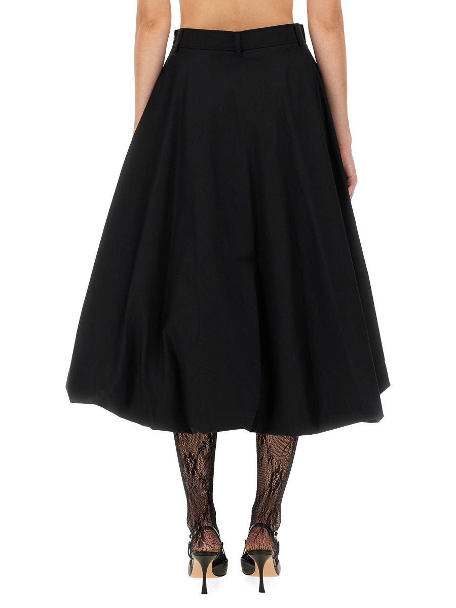 COTTON POPLIN SKIRT