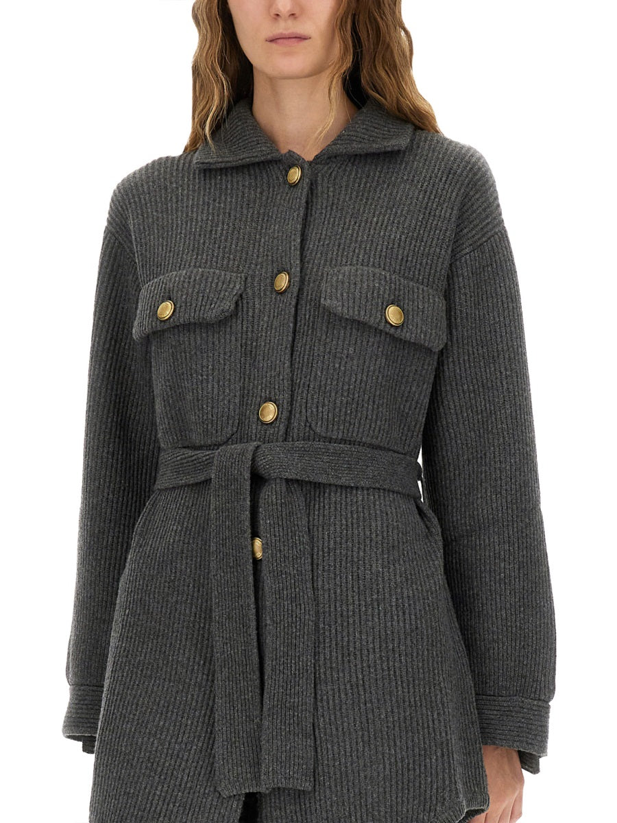 BELTED CARDIGAN