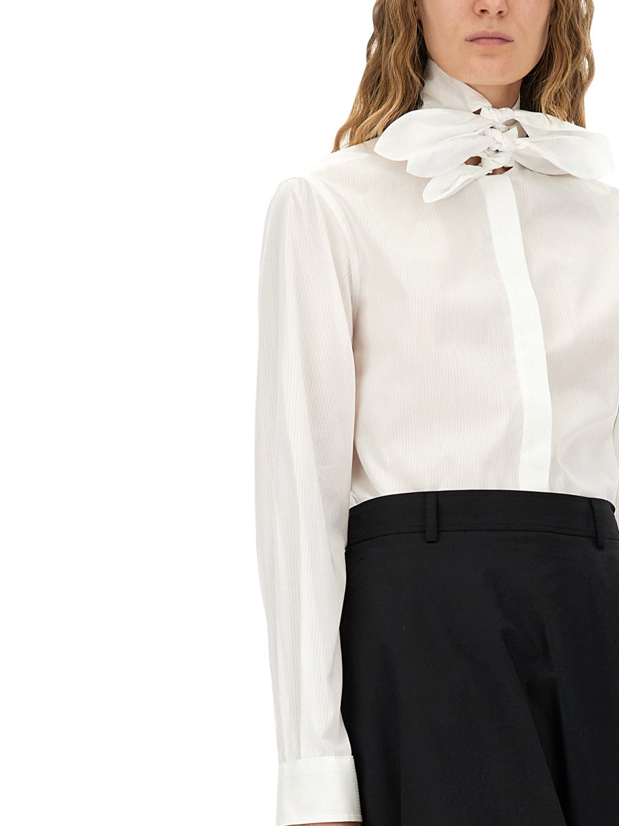 COTTON POPLIN JACQUARD SHIRT