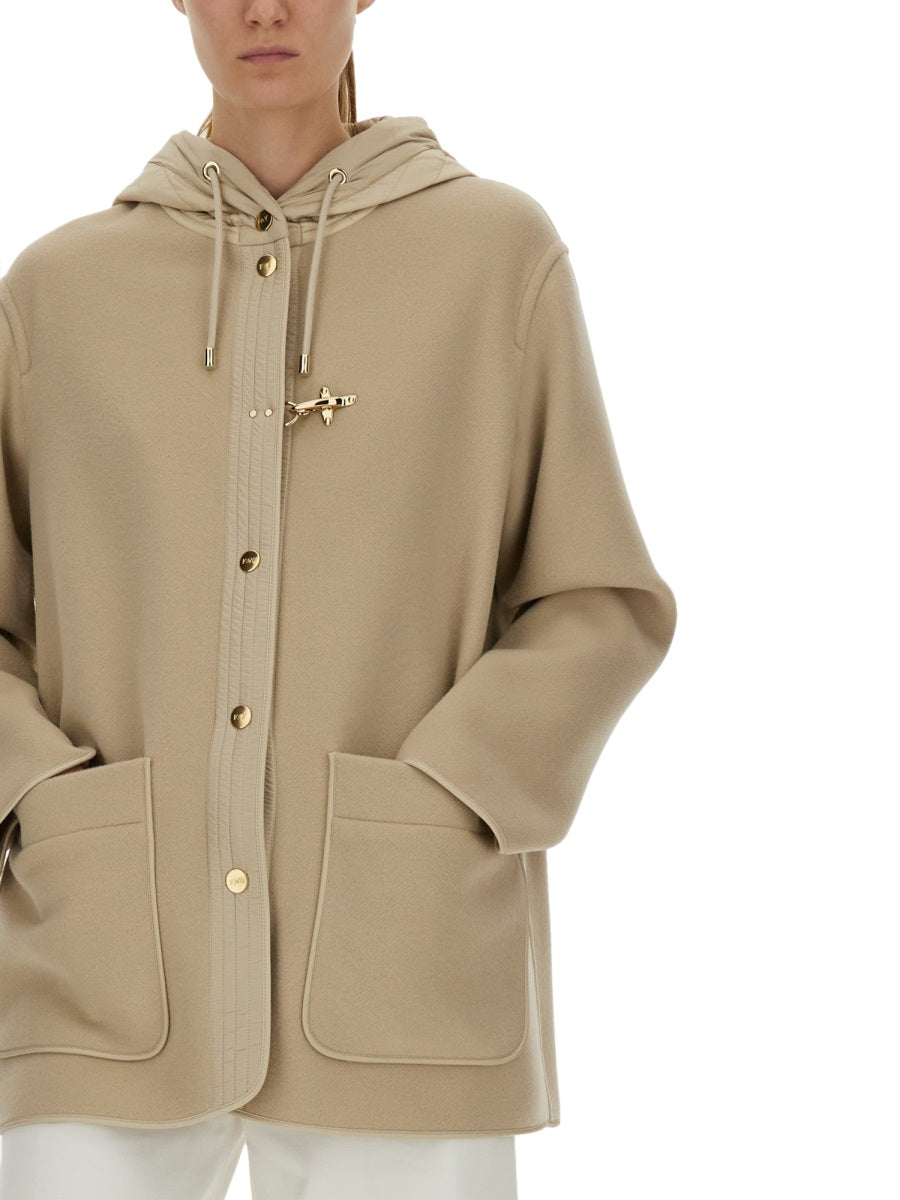 BIMATERIAL CABAN CAPE