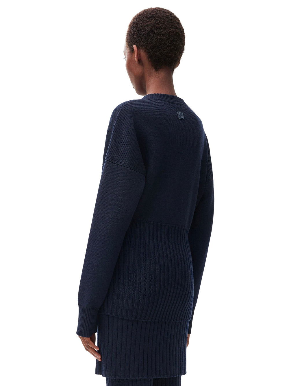 RIBBED WOOL LONG SWEATER
