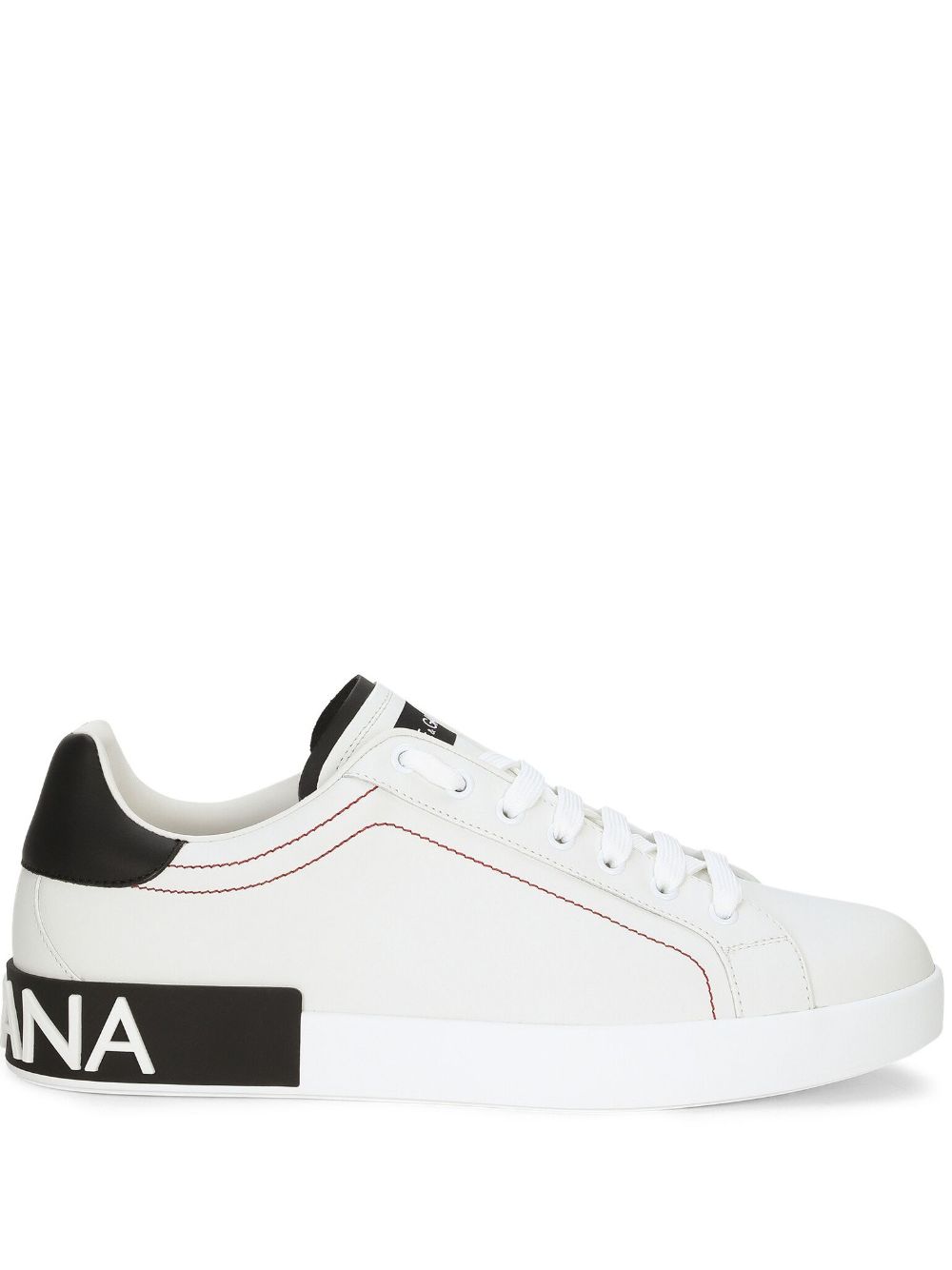 PORTOFINO LEATHER SNEAKERS WITH RUBBERIZED LOGO