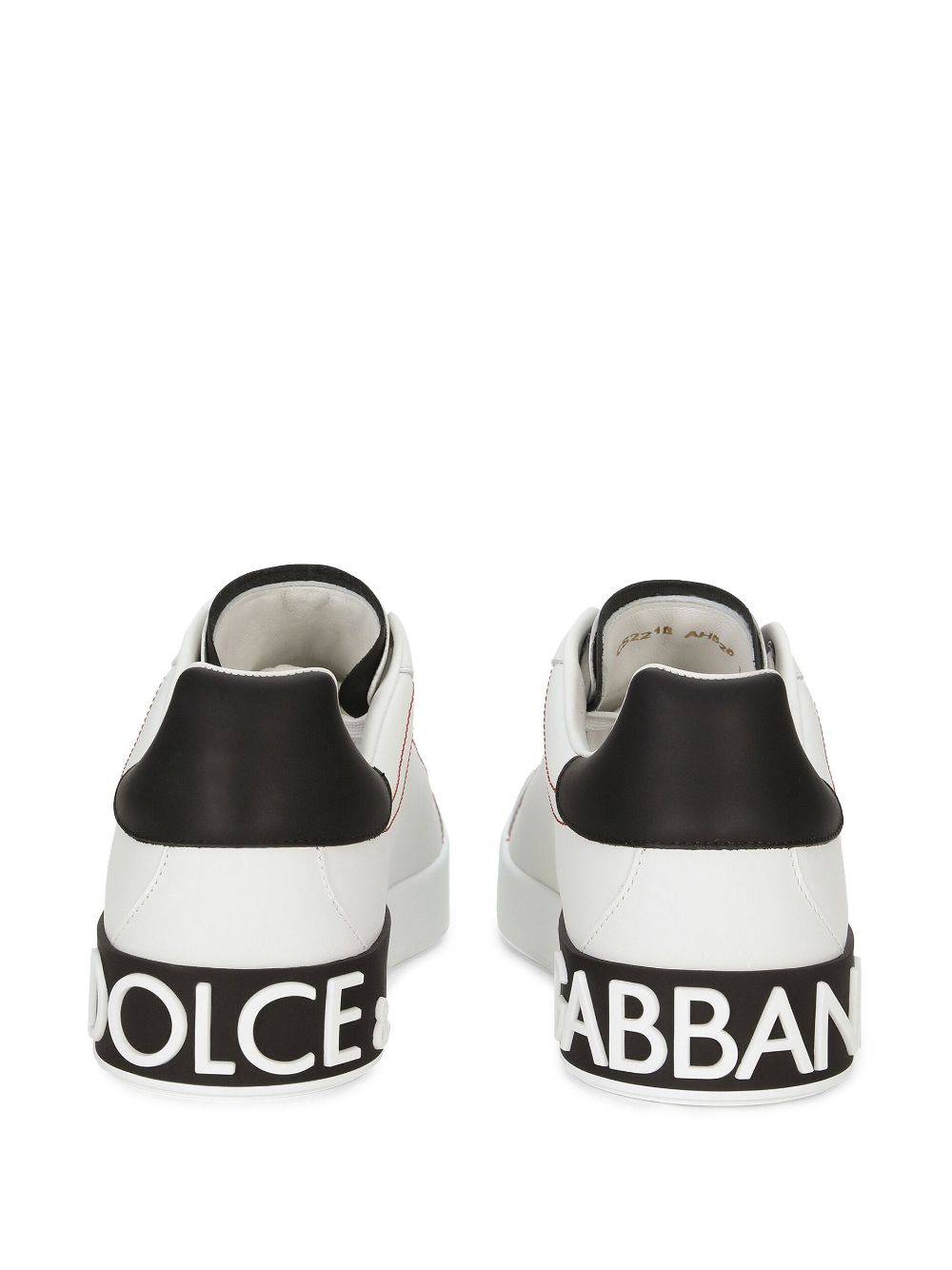 PORTOFINO LEATHER SNEAKERS WITH RUBBERIZED LOGO