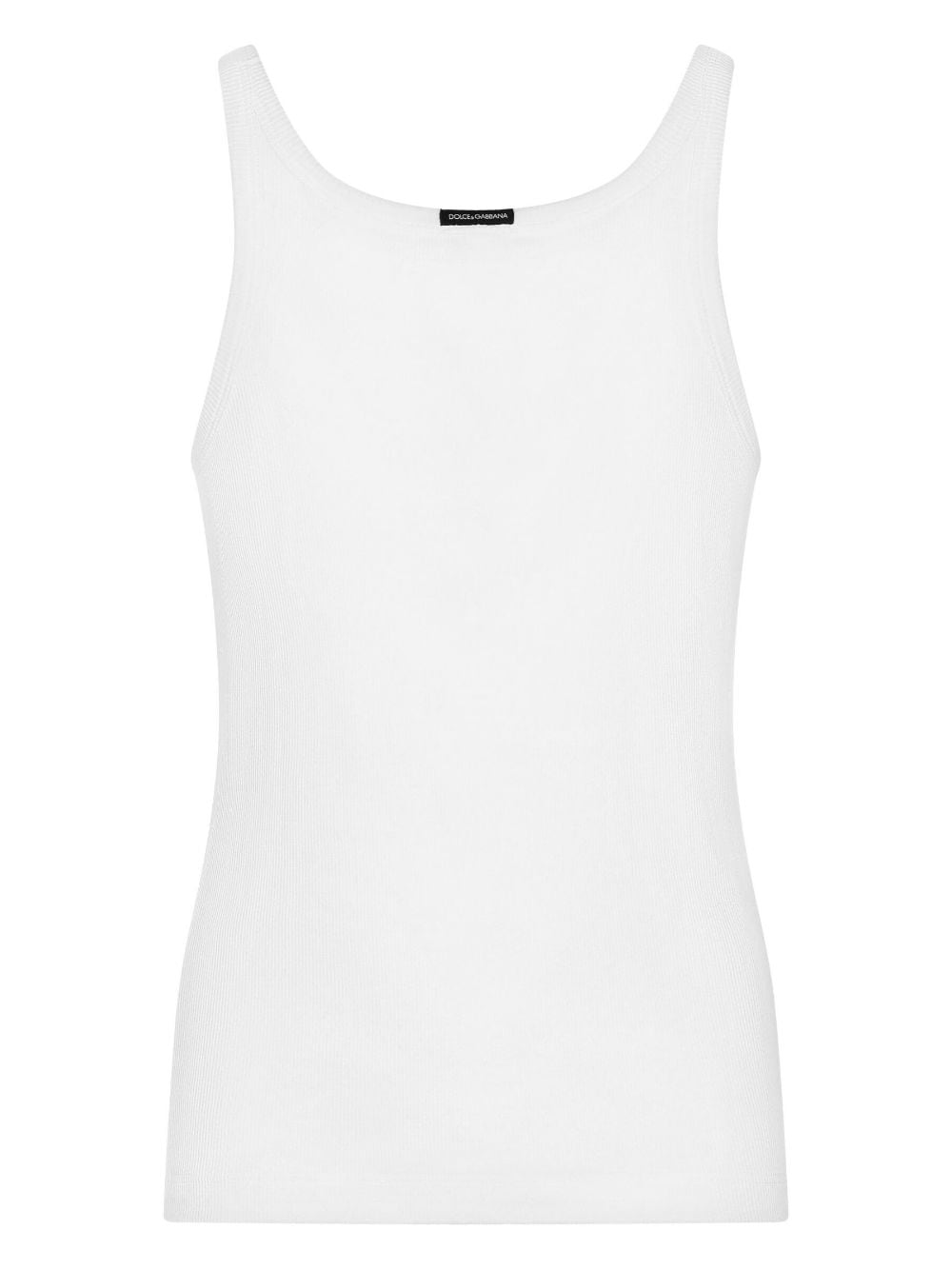 LOGO-PATCH COTTON TANK TOP