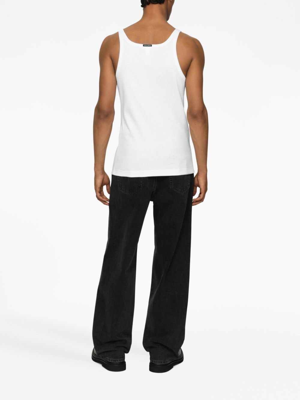 LOGO-PATCH COTTON TANK TOP