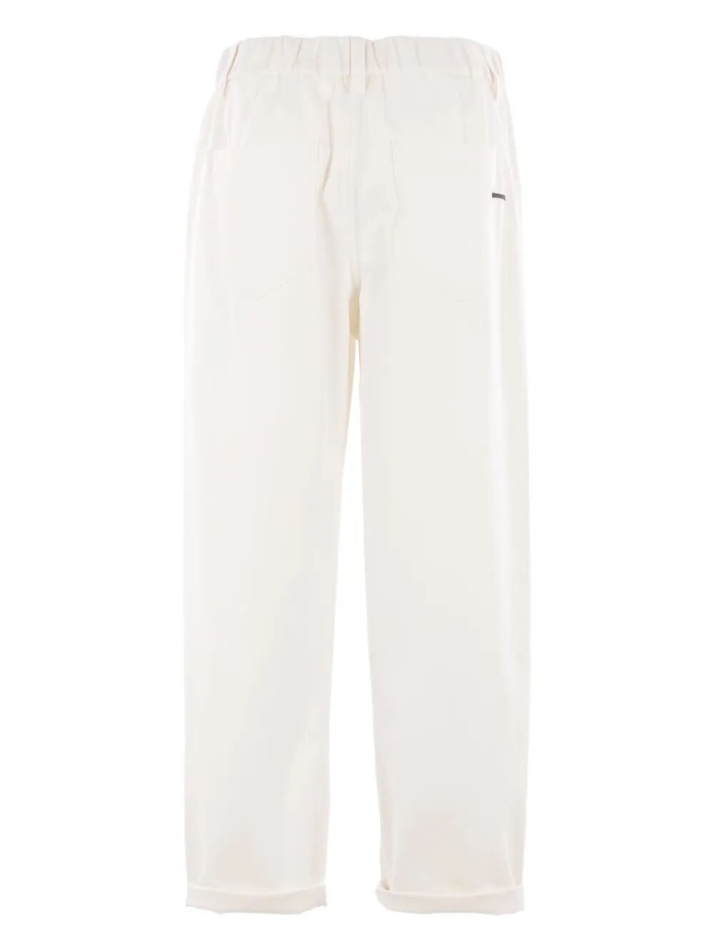 PANTALONE BAGGY PULL-ON IN COVER DI COTONE STRETCH CON SHINY BARTACK