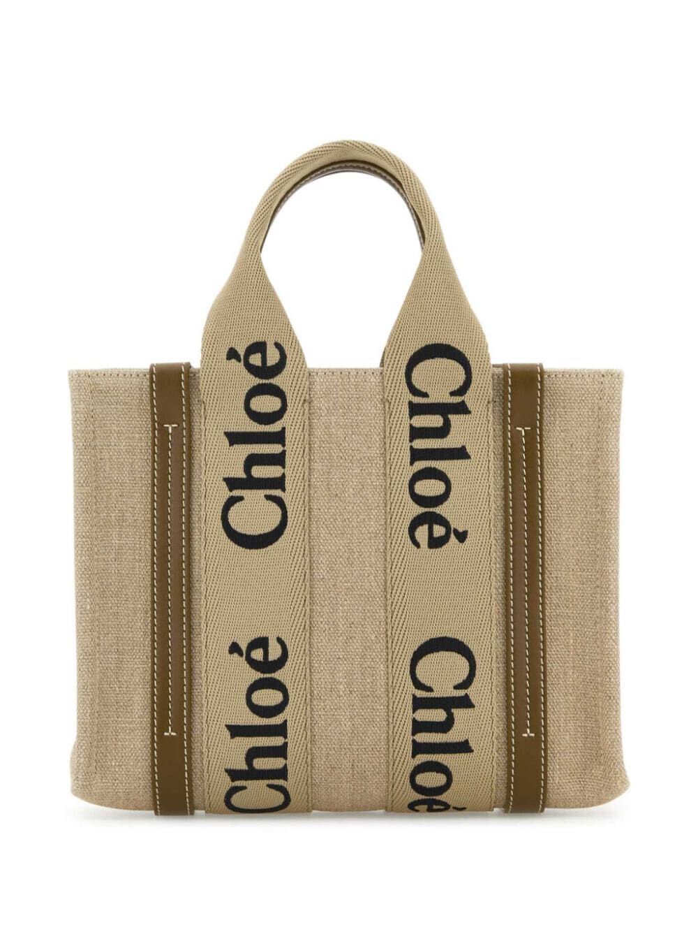 SMALL WOODY LINEN TOTE BAG